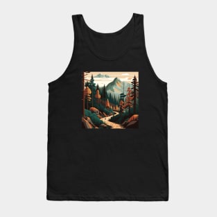 Haking Trail, Forest Minimal Design, Adventure Tank Top